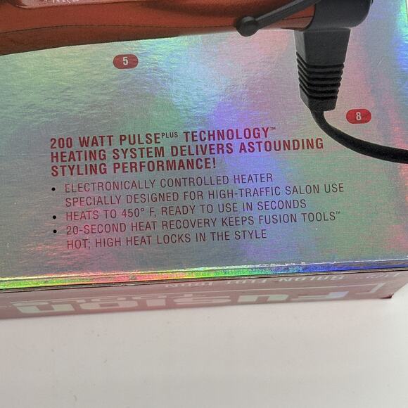 Fusion Tools Tourmaline Flat Iron HTX102 Adjustable Temperature NEW IN BOX - Picture 8 of 9